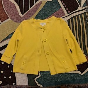SOLD Yellow Half Sleeve Cardigan Small